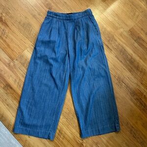 J.Crew Baggy Denim Cotton/Linen Pants Sz 0